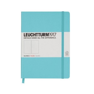 Записная книжка leuchtturm1917, Средняя, Чистые листы Бирюзовый