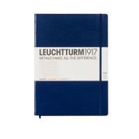 Записная книжка leuchtturm1917, A4+, Мастер Слим, 121 стр., Клетка Темно-Синий