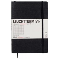 Записная книжка Leuchtturm1917, Средняя, Мягкая обложка, Клетка, Черный