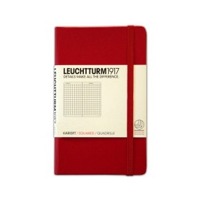 Записная книжка leuchtturm1917, Карманная, Клетка Красный