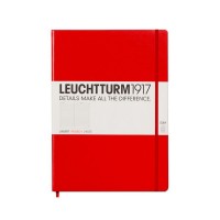 Записная книжка leuchtturm1917, A4+, Мастер Слим, 121 стр., Клетка Красный