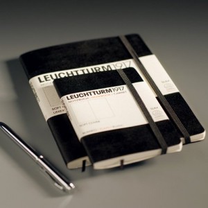 Записная книжка Leuchtturm1917, Средняя, Мягкая обложка, Чистые листы, Черный