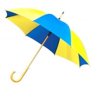 Зонт трость желто-голубой